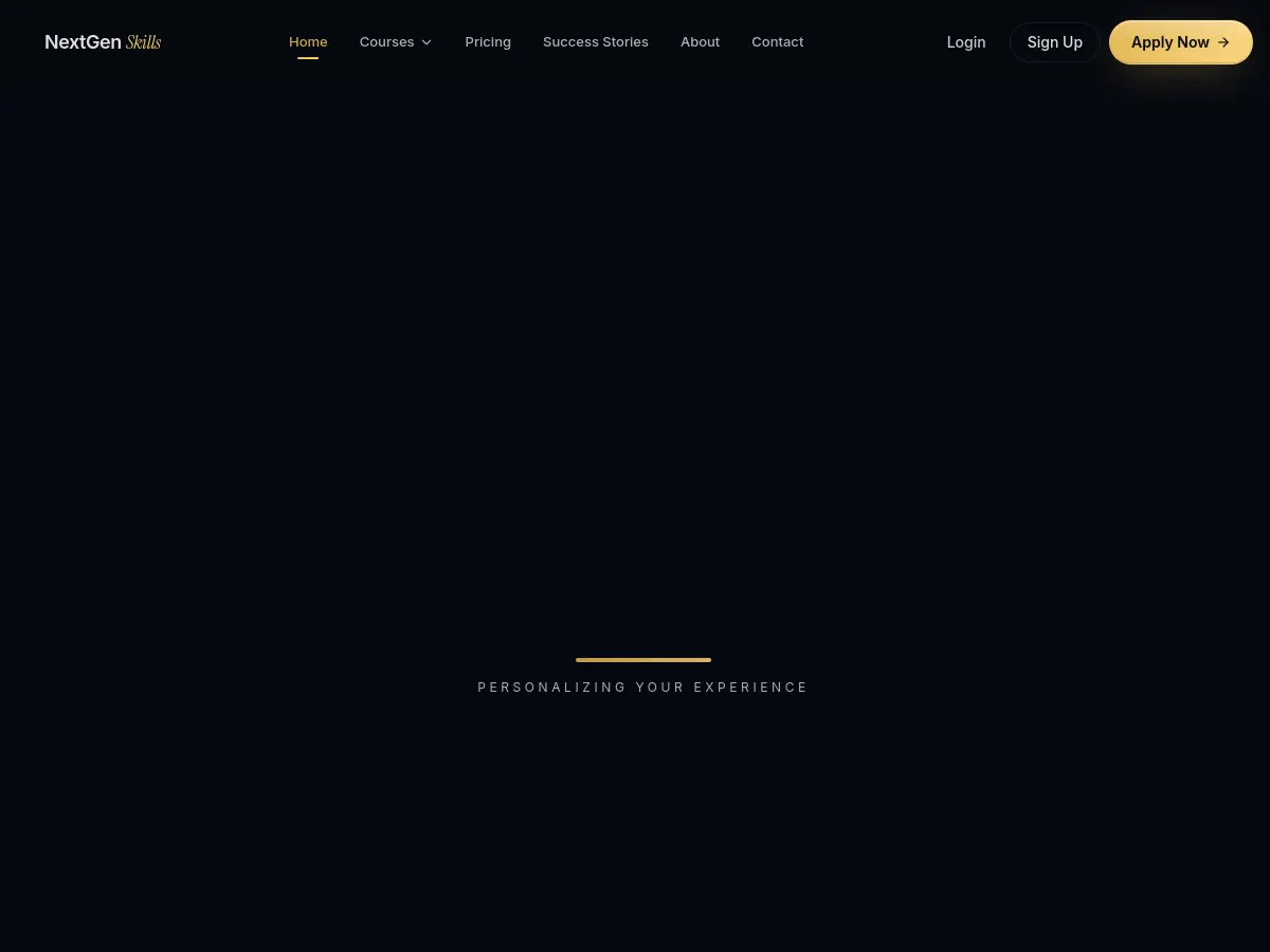NextGen Skills live website homepage